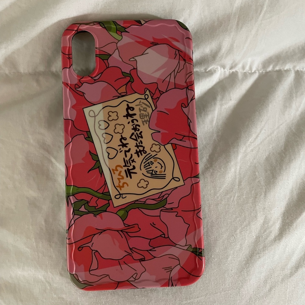 iPhone XS or X Spirited Away Chihiro Flowers Phone Case